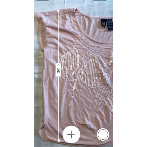 love tease women shirt cap sleeve color Pink Size M - Picture 3 of 6